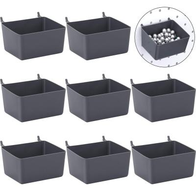 China Modern 8 Pieces Pegboard Kit Tool Storage Plastic Boxes Trash Cans For Organizing Hardware for sale