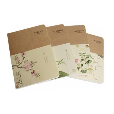 China 100% eco-friendly stock! ! Christmas gift a4 notebook recycle inner cover brown white paper wrapping notebook for sale