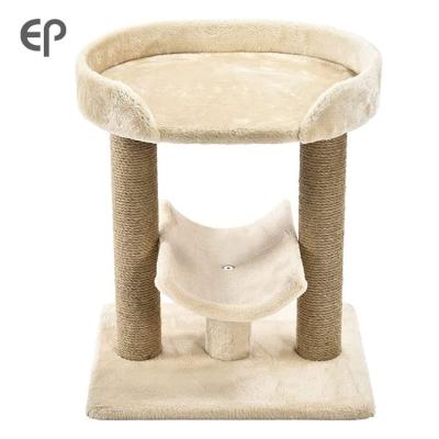 China Modern High Quality Cat Tree Medium Platform Cat Tower Scratching Posts Top Rising Frame From Amazon Viable Foundations for sale