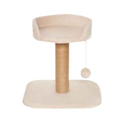 China Wholesale Viable Running Exercising and Playing Modern Luxury Sisal String Cats Shelf Plush Short Column Climbing Cat Tree for sale