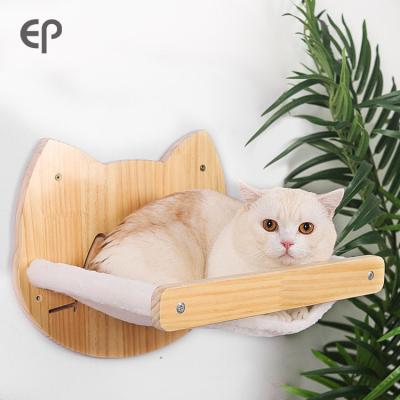 China Customizable Solid Wood Cat Trees Cat Shelves Solid Wall Mounted and Cat Shelf Farmhouse Viable New Style for sale