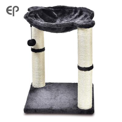 China Good Selling Sustainably Cats Love To Sit Lazy Playing With Feather Toy And Scratching Mail Pet Stand Cat Tree for sale