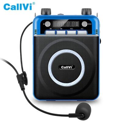 China Echo+FM Radio+MP3+REC Callvi V-588 Professional Amplifier Portable Teaching Voice Amplifier With Cable Microphone for sale