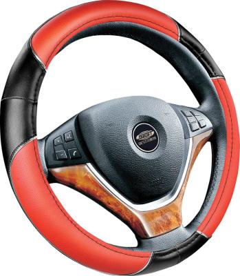 China Custom Universal Auto Parts Ladies Microfiber Luxury Hot Selling Leather Steering Wheel Cover Red for sale