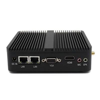 China For Hot Selling Business WANLAN Industrial Mini PC Dual Core J4125 Quad Core NIC 2 Fanless LAN 2 COM Ports 4GB DDR4 64GB M.2 Serial SSD for sale