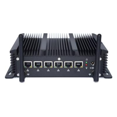 China For Business WANLAN PC 6 LAN Gigabit Firewall Router Industrial Mini 8265U AES-NI Core i5 8th Gen 8265U AES-NI Mini Computer for sale