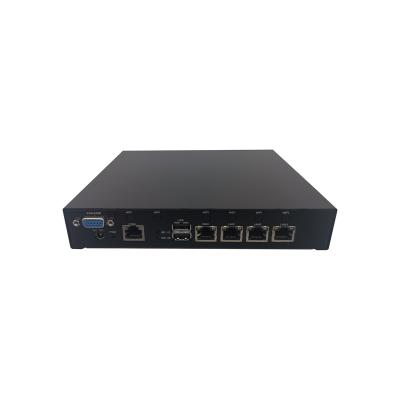 China For Business WANLAN 4 NIC Network Server J1900 Quad Core Computer pfsense Firewall PC Fanless Barebone Mini Embedded Linux Ubuntu for sale