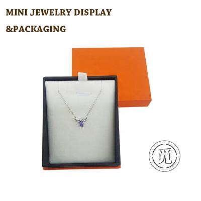 China Cheaper Fashionable+Cute Necklace Orange Paper Pendant Jewelry Box Sets Packaging for sale