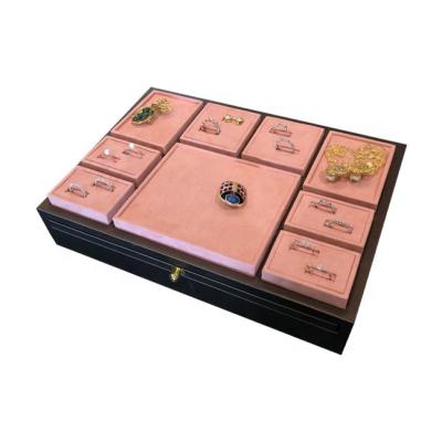 China Handmade Couple Rings Jewelry Display Set with Drawers for Jewelry Display and Storage for sale