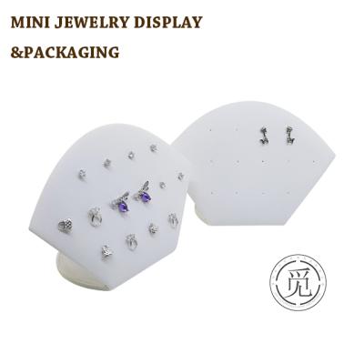 China OEM+ODM+Wholesale White Leatherette PU With Metal Earrings Jewelry Display Stand for sale