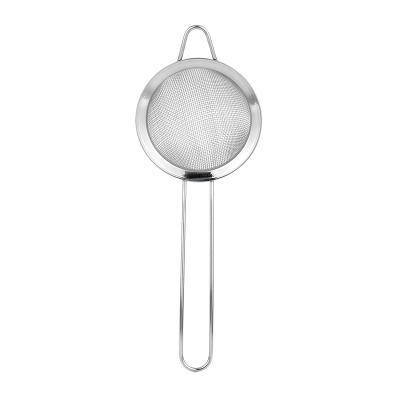 China Viable Stainless Steel Flour Sieve Tea Mesh Strainer Colander Wire Mesh Oil Filter Cocktail Bar Double Bar Accessories for sale