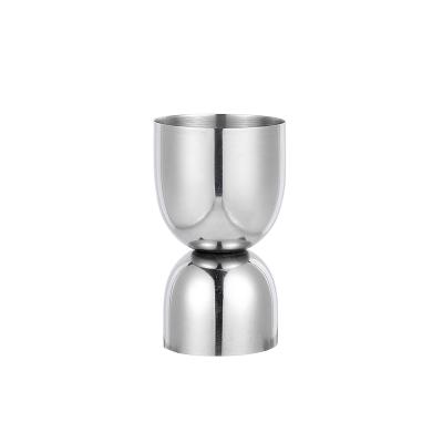 China Viable Double Headed Round Wine Measuring Cup Stainless Steel Wine Measuring Device Bar Standing Tools for sale