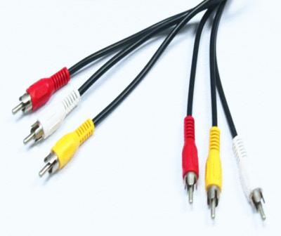 China 3 RCA Audiovideokabel rot, Digital-Videoausgang-Kabel-weißer und gelber Lotus-Stecker zu verkaufen