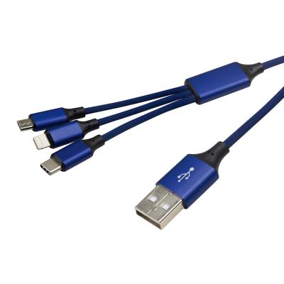 China Gold/Nickel überzogen 3 in 1 Usb-Daten und in Aufladungskabel zu verkaufen