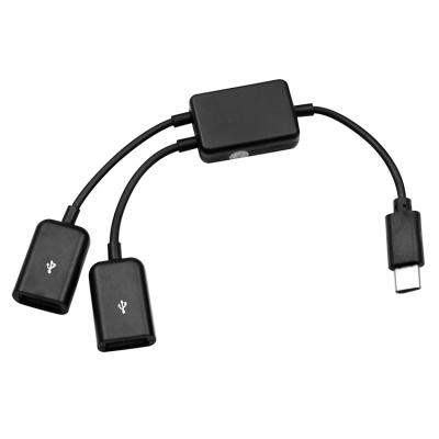 China Schreiben Sie c-Adapter-Konverter-Doppeltes USB-Buchse zu verkaufen