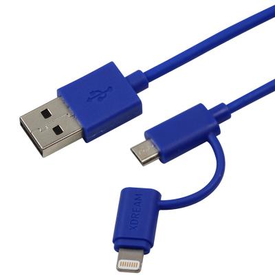 China Durable All In One Charging Cable , 2 In 1 Micro Usb Lightning Cable For Samsung Galaxy for sale