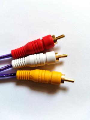 China Klarsichtdeckel-lang Audio- und Videokabel mit 3 RCA bis 3 RCA/Mann zum Mann zu verkaufen