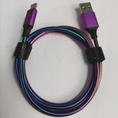 Chine Dactylographiez C pour dactylographier un type couleur d'USB d'arc-en-ciel de couverture d'extérieur en métal de câbles de C à vendre