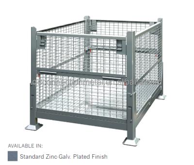 China Durable Wire Mesh Steel Bins With Anti-Corrosion Standard Zinc-Galvanized Plated Finish for sale