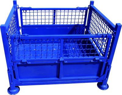 China Factory Supply Durable China Stillage Pallet Cage Metal Stackable Wire Mesh Storage Cage Pallet Container for sale