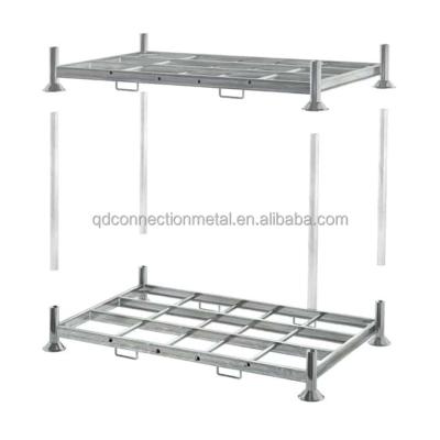 China Durable Heavy Duty Galvanized Post Pallet Rack With Double Cross Support for sale