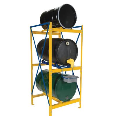 China Material Handling Competitive Price Steel Horizontal Storage Racks For 30 Drum 55 Gallon Drum Handling for sale