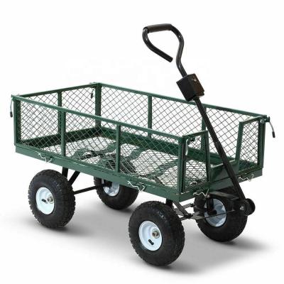 China Gardeon 360kg Mesh Garden Cart Steel Removable Storage Cart ATV Trailer for sale