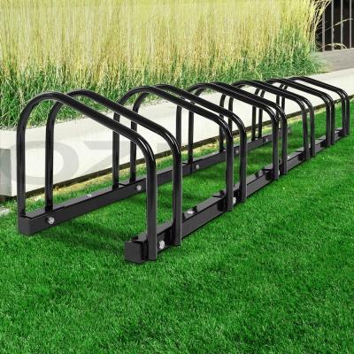 China Steel With Portable 6 Rack Bicycle Parking Powder Coating Instant Bike Storage Rack - Black for sale