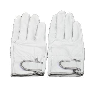 China Stylish and beautiful fashion racer white leather driving gloves for sale