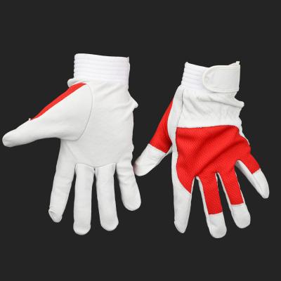 China Breathable White Leather Outdoor Sports Racing Mountaineering Climbing Breathable Sports Gloves for sale