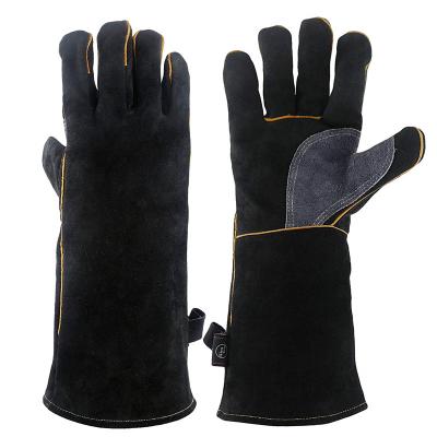 China High Temperature Resistance Sale Like Hot Cakes Cowhide Insulated BBQ Baking Gloves High Temperature Resistant for sale