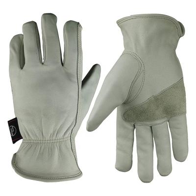 China Durable White Leather Gloves Work Cutting Anti-slip Driver Unisex Wear-Resistant Gardening Gloves for sale