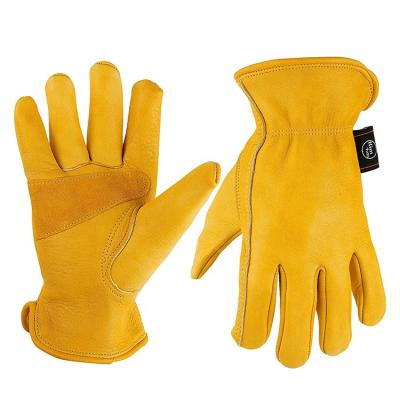 China Lightweight Ordinary Protective Work Gloves Cowhide Outdoor Lightweight Wear Resistant Gardening Gloves for sale