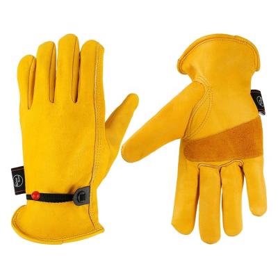 China Construction Farm Motorcycle Gloves Durable Gardening Work Unisex Leather Cut Glove for sale