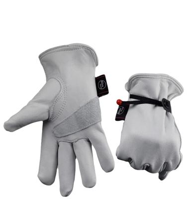 China Durable White Cowhide Palm Reinforcement Production Workshop Welding Protective Safety Working Gloves for sale