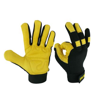 China Microfiber wear-resistant fabric and whip non-slip and wear-resistant construction processing protection work gloves for sale