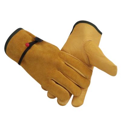 China Work Border Direct Insurance Supply First Layer Cowhide Gloves Factory Working Outdoor Protective Gloves Non-slip And Wear-Resistant for sale