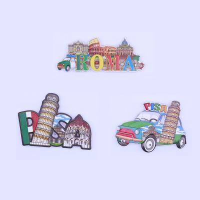 China New Goods 2022 Cartoon Fridge Magnets Wholesale Cheap Promotional Pisa Fridge Magnets Leaning Tower for sale