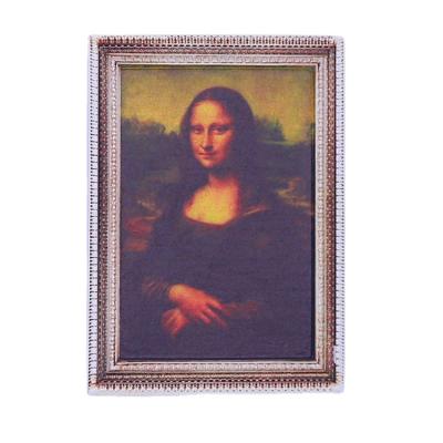 China Durable Customizable Mini Magnetic Fridge Magnets Wholesale Custom Mona Lisa Painting Resin Fridge Magnet for sale