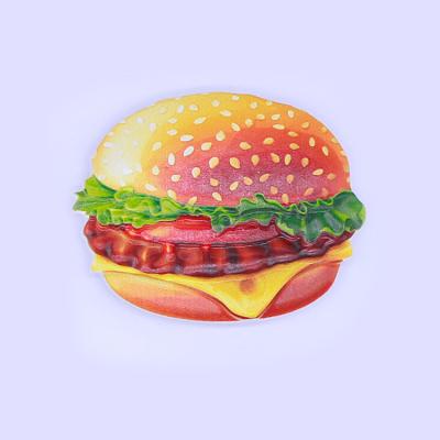 China Shape High Quality Hamburger Fridge Magnets With Cartoon Shape For Travel Souvenirs 3d Food Fridge Magnet Home Decoration for sale