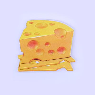 China Shape factory direct Q version of 3d food fridge magnet cartoon shape fun cheese metal fridge souvenirs for sale