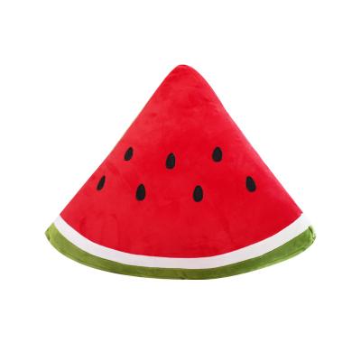 China Plush Doll Product Plush Toy Creative Simulation Watermelon Plush Pillow Cartoon Fruit Slice Decoration Funny Cushion And Nap Pillow for sale