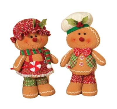 China Plush Doll Product Christmas Christmas Plush Toys Customized Christmas Tree Gingerbread Man Stuffed Gingerbread Man Plush Toys for sale