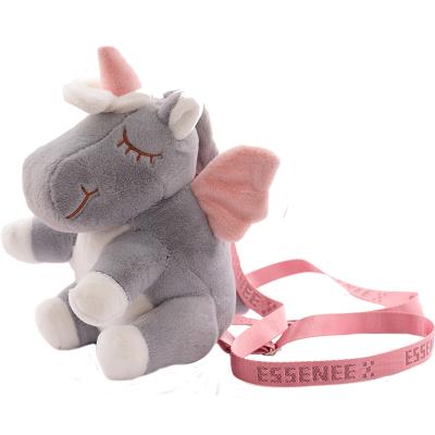 China Cute Rainbow Unicorn Shoulder Bag Pink Plush Backpack Unicorn Excellent Product Quality Stuffed Doll Custom Unicorn Things For Kids for sale