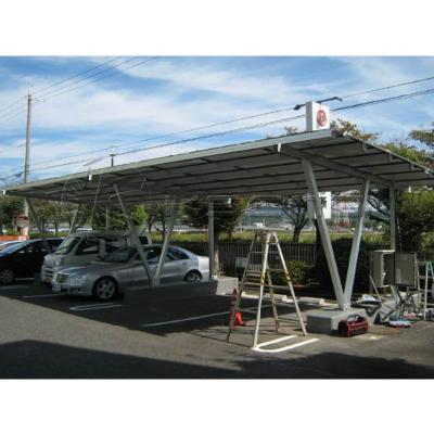 China Aluminum alloy 6005-T5 & 304 Stainless Steel Parking Lot Support Structure Aluminum Solar System For System Home Metal Solar Power Parking Lots Wholesale for sale