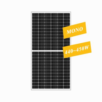 China Lowest Price Solar Power System 440W-450w 9BB Monocrystalline Solar Panel Sun Power System PV Module for sale