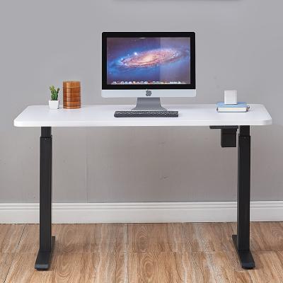 China Low noise (height)new fashion electric adjustable home office metal computer table stand up desk with single motor for sale