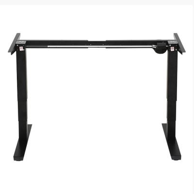 China Best (Height) Adjustable Quality Flipped Electric 2 Leg Height Adjustable Three Stage Desk Frame With Single Motor for sale