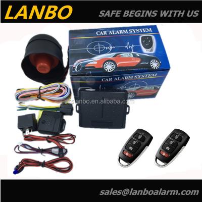 China Zhongshan stainless steel lanbo car alarm system dc 12v, two remote control hot sale for sale