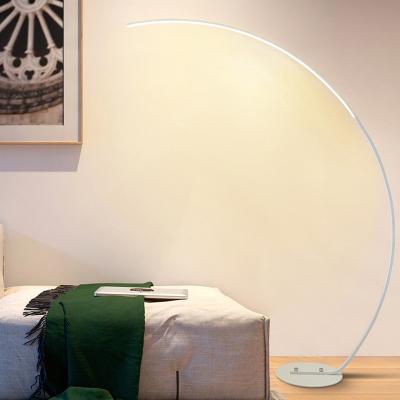 China Modern Minimalist Art Slim Liner Curved Led Bedside Table Lamp in Living Room Bedroom Decorative Floor Lighting for sale